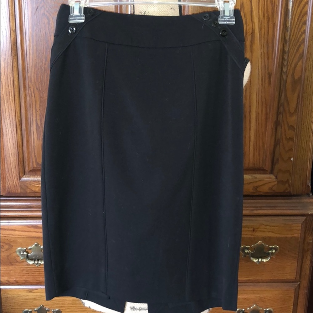 Black Button Skirt